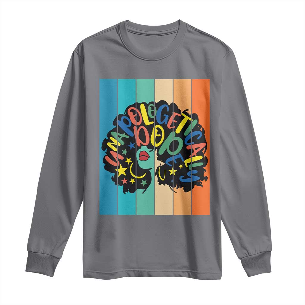Black Girl Magic Pride Long Sleeve Shirt Unapologetically Dope Retro Sunset - African Pride