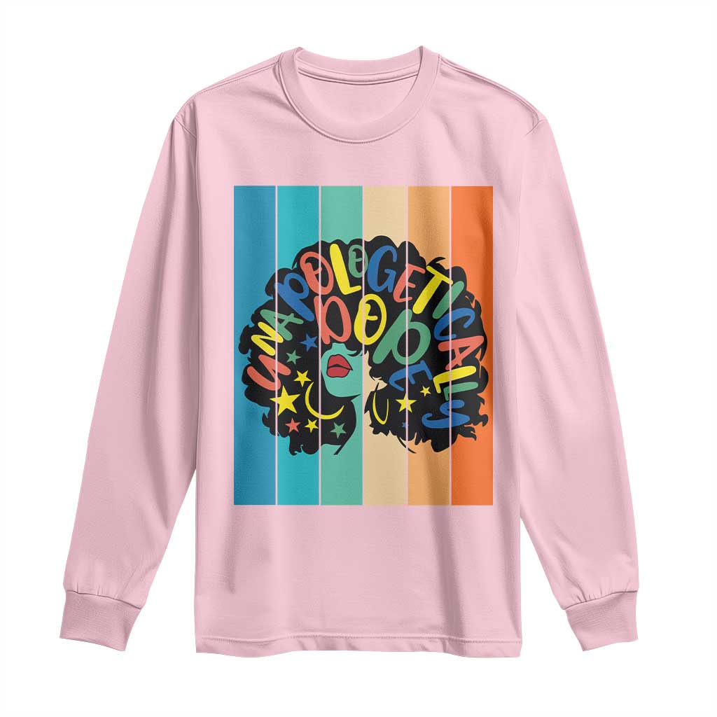 Black Girl Magic Pride Long Sleeve Shirt Unapologetically Dope Retro Sunset - African Pride