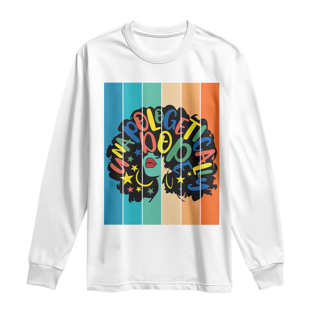 Black Girl Magic Pride Long Sleeve Shirt Unapologetically Dope Retro Sunset - African Pride