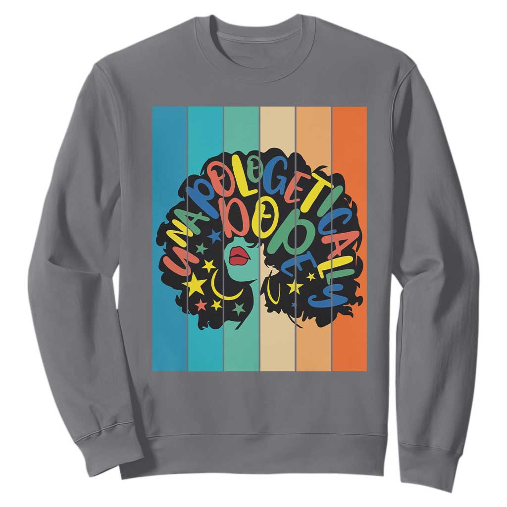 Black Girl Magic Pride Sweatshirt Unapologetically Dope Retro Sunset - African Pride
