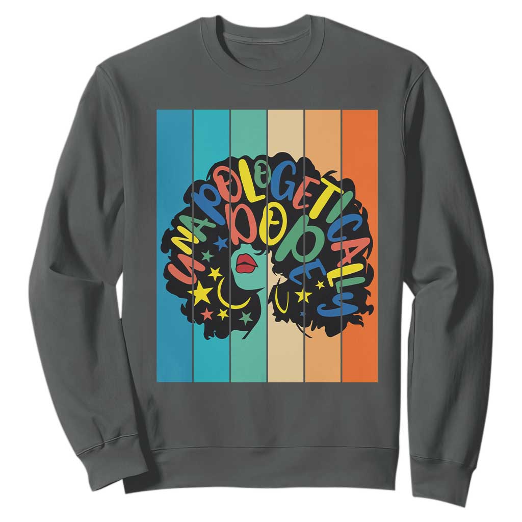 Black Girl Magic Pride Sweatshirt Unapologetically Dope Retro Sunset - African Pride