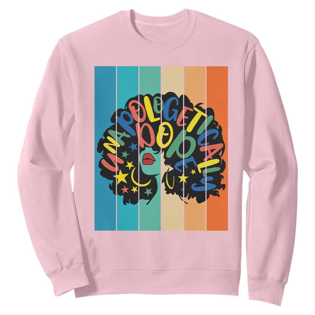 Black Girl Magic Pride Sweatshirt Unapologetically Dope Retro Sunset - African Pride