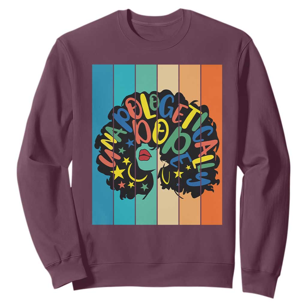 Black Girl Magic Pride Sweatshirt Unapologetically Dope Retro Sunset - African Pride