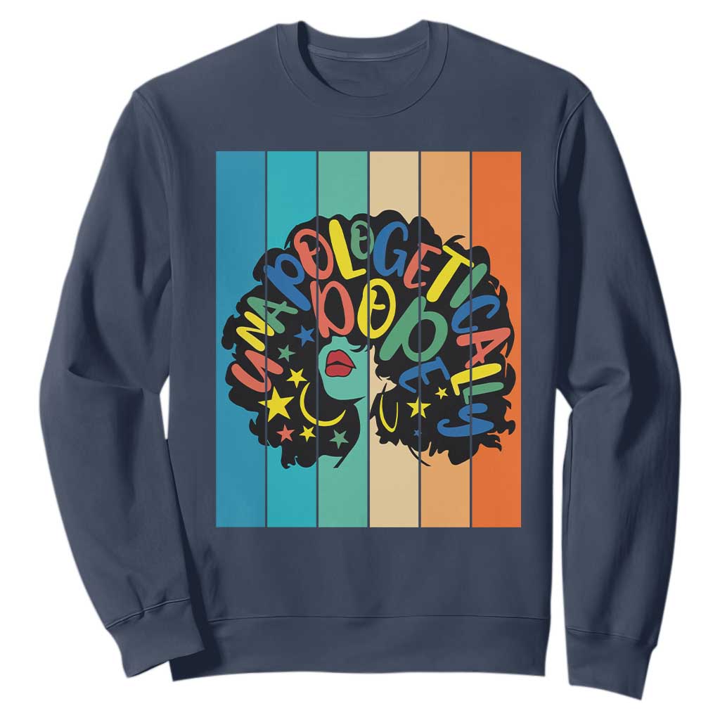 Black Girl Magic Pride Sweatshirt Unapologetically Dope Retro Sunset - African Pride
