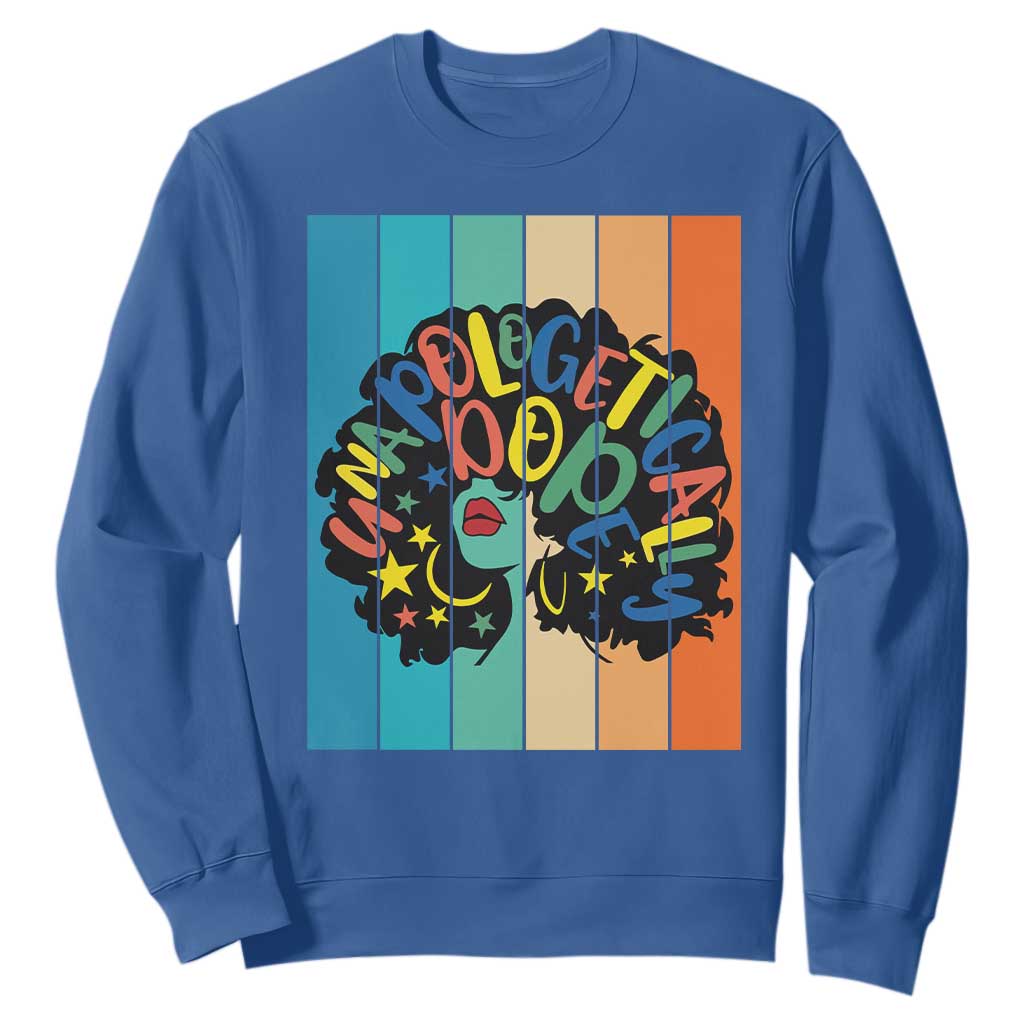 Black Girl Magic Pride Sweatshirt Unapologetically Dope Retro Sunset - African Pride