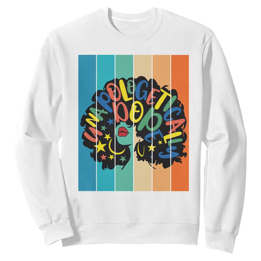 Black Girl Magic Pride Sweatshirt Unapologetically Dope Retro Sunset - African Pride