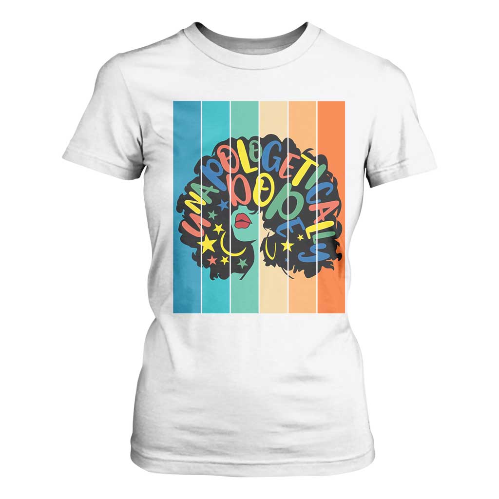 Black Girl Magic Pride T Shirt For Women Unapologetically Dope Retro Sunset - African Pride