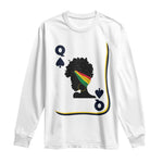 Black Woman Gift Long Sleeve Shirt Melanin Queen Card - African Pride