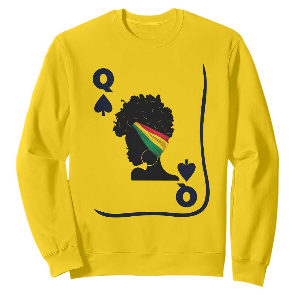 Black Woman Gift Sweatshirt Melanin Queen Card - African Pride