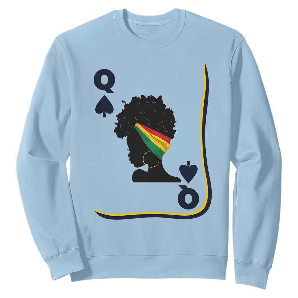 Black Woman Gift Sweatshirt Melanin Queen Card - African Pride