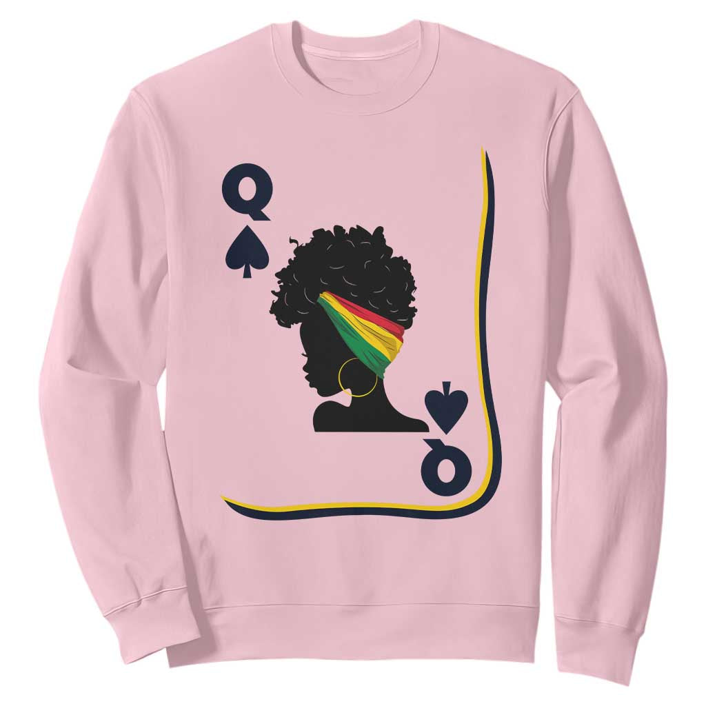 Black Woman Gift Sweatshirt Melanin Queen Card - African Pride