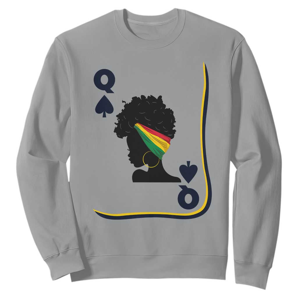 Black Woman Gift Sweatshirt Melanin Queen Card - African Pride