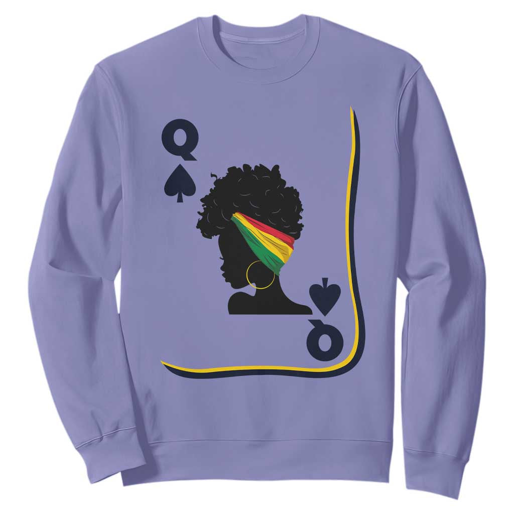 Black Woman Gift Sweatshirt Melanin Queen Card - African Pride