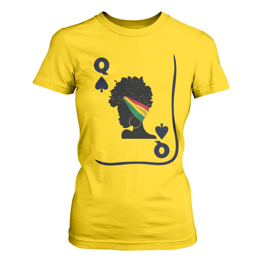 Black Woman Gift T Shirt For Women Melanin Queen Card - African Pride