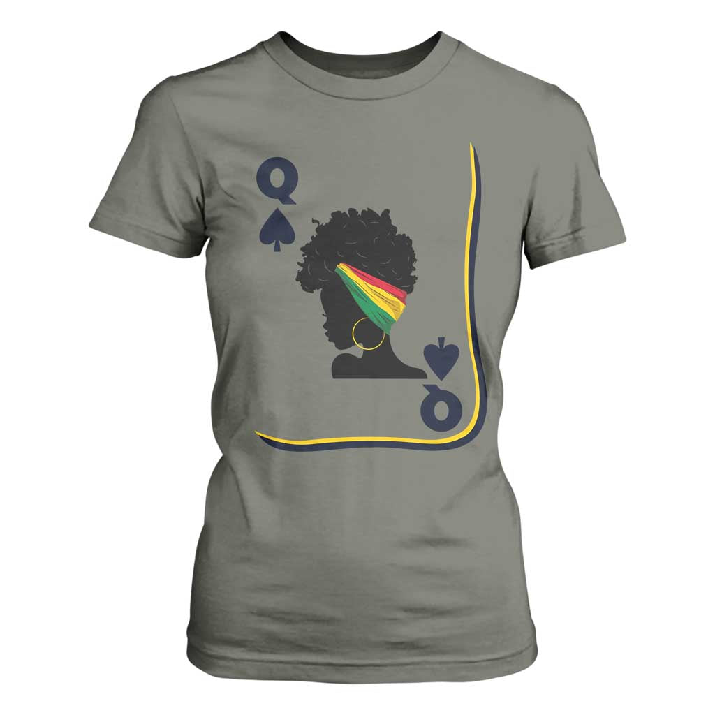 Black Woman Gift T Shirt For Women Melanin Queen Card - African Pride