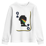 Black Woman Gift Youth Sweatshirt Melanin Queen Card - African Pride
