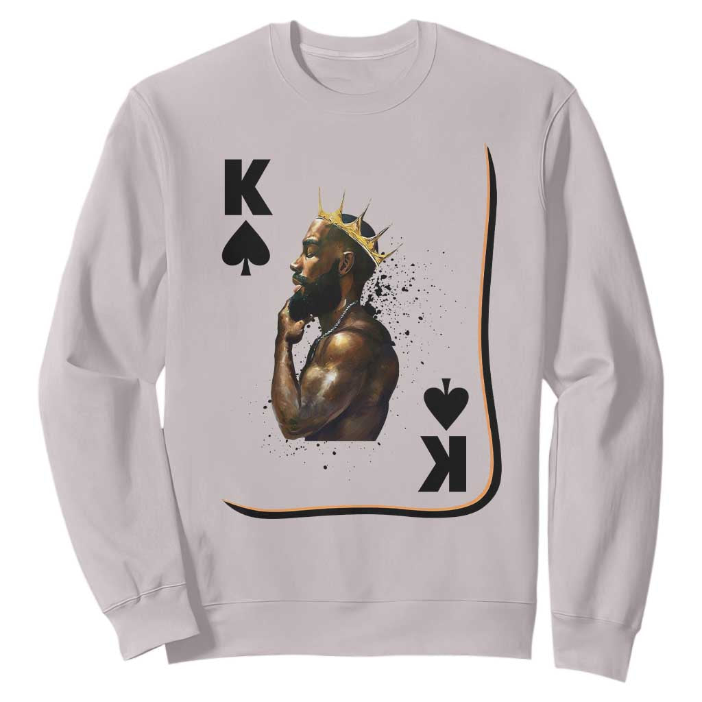 King Of Spades Black Man Sweatshirt African American Men Pride - African Pride