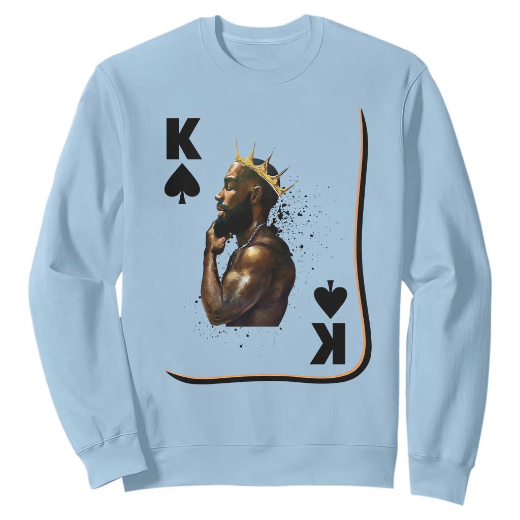 King Of Spades Black Man Sweatshirt African American Men Pride - African Pride