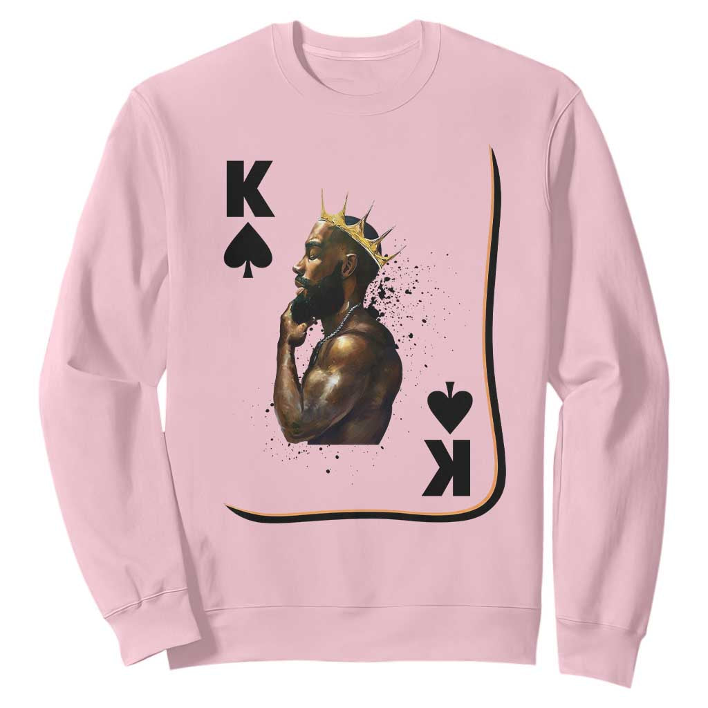King Of Spades Black Man Sweatshirt African American Men Pride - African Pride
