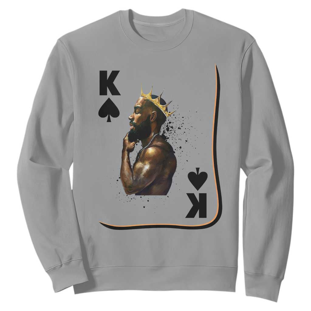 King Of Spades Black Man Sweatshirt African American Men Pride - African Pride