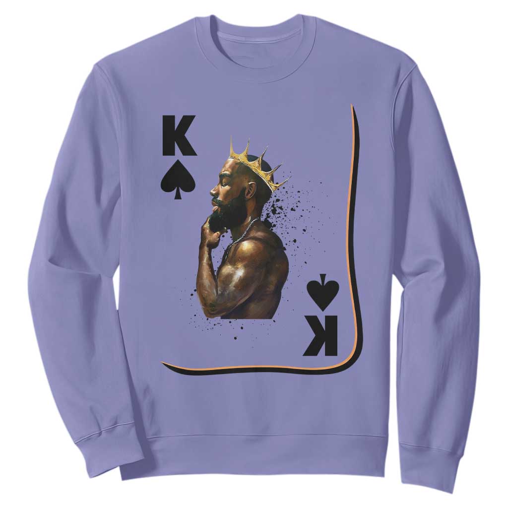 King Of Spades Black Man Sweatshirt African American Men Pride - African Pride
