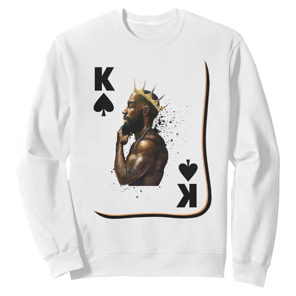 King Of Spades Black Man Sweatshirt African American Men Pride - African Pride