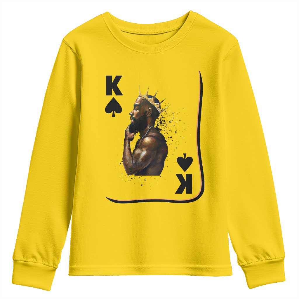 King Of Spades Black Man Youth Sweatshirt African American Men Pride - African Pride