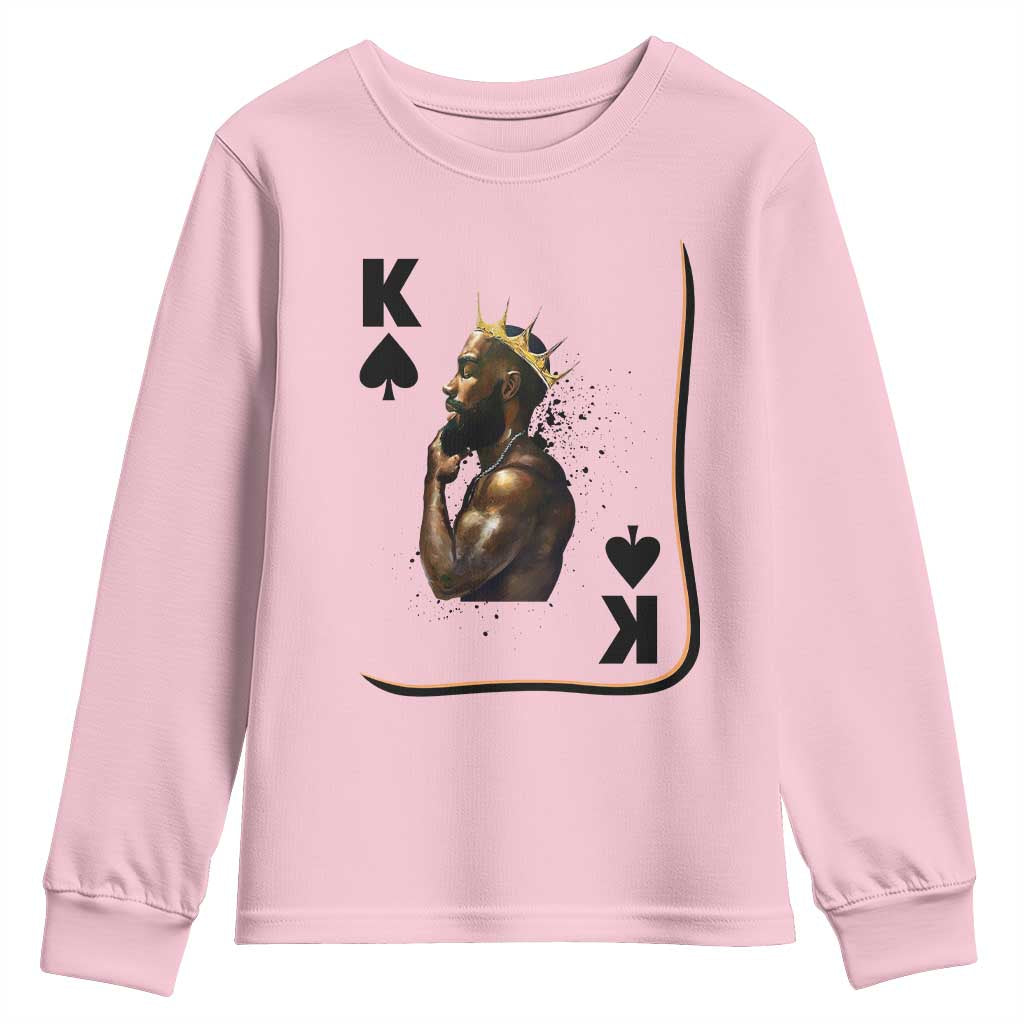 King Of Spades Black Man Youth Sweatshirt African American Men Pride - African Pride