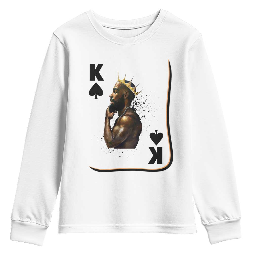 King Of Spades Black Man Youth Sweatshirt African American Men Pride - African Pride