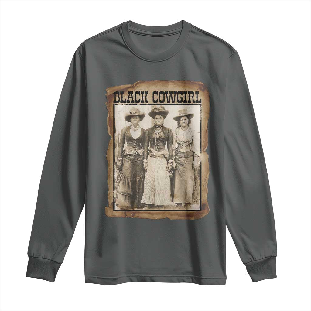 Black Cowgirl Pride Long Sleeve Shirt Western Black History Month Gift - African Pride