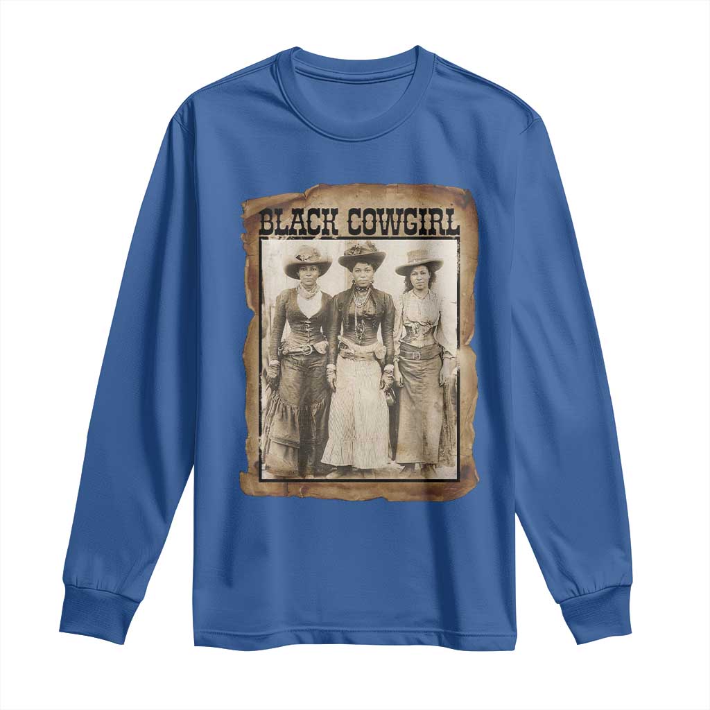 Black Cowgirl Pride Long Sleeve Shirt Western Black History Month Gift - African Pride
