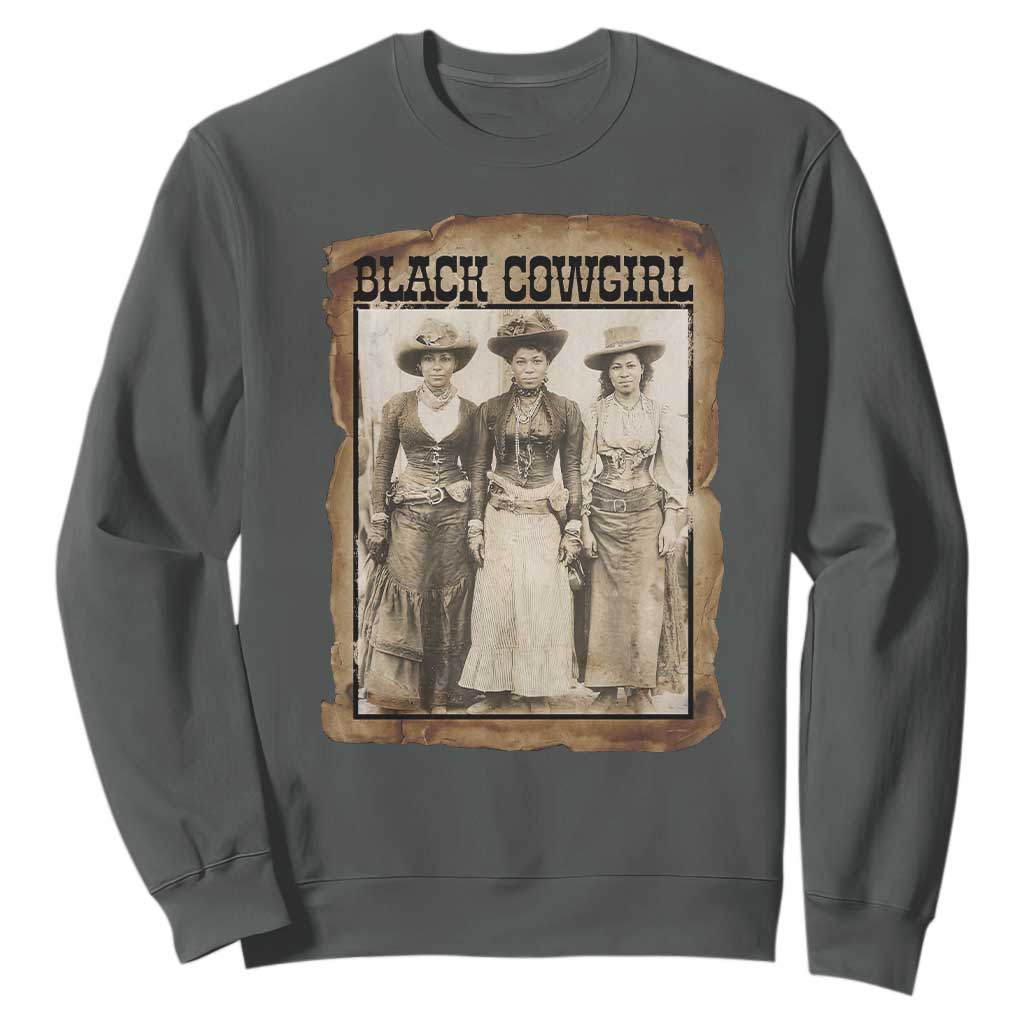 Black Cowgirl Pride Sweatshirt Western Black History Month Gift - African Pride