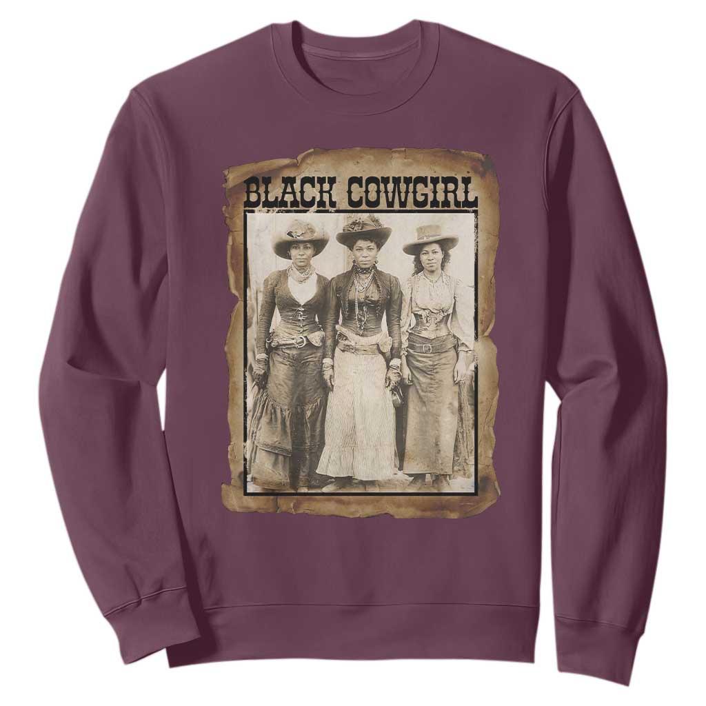 Black Cowgirl Pride Sweatshirt Western Black History Month Gift - African Pride