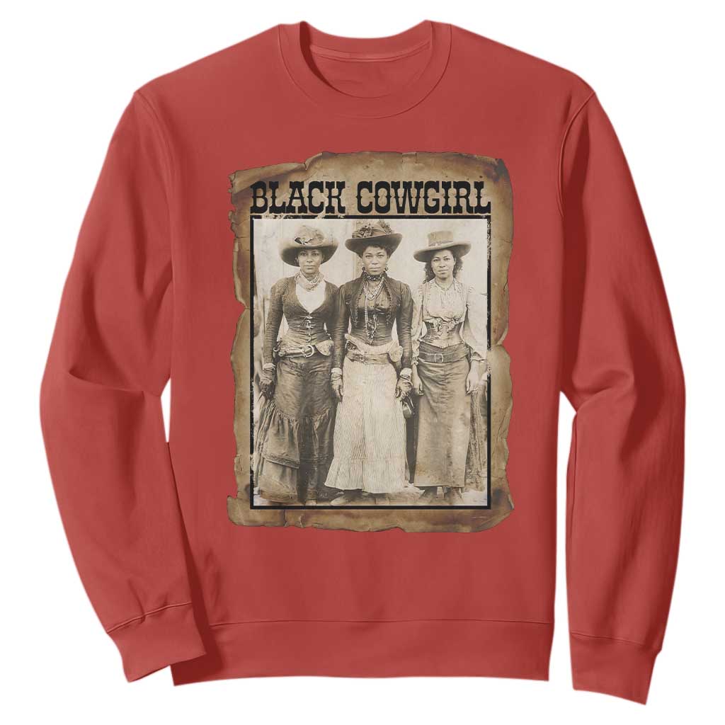 Black Cowgirl Pride Sweatshirt Western Black History Month Gift - African Pride
