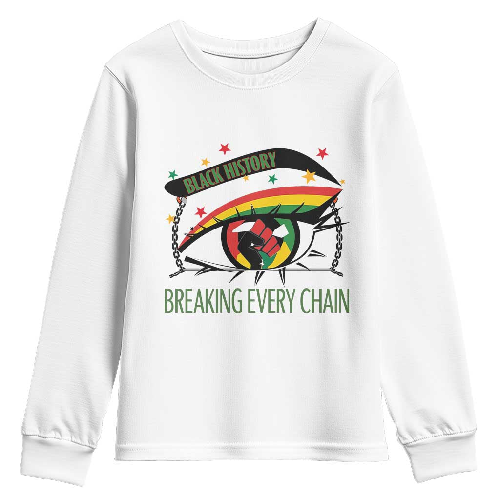 Breaking Every Chain Youth Sweatshirt Black History Month Freedom Gift - African Pride