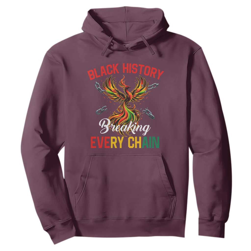 Phoenix Rising Breaking Every Chain Hoodie Black History Month Freedom Gift - African Pride