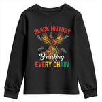 Phoenix Rising Breaking Every Chain Youth Sweatshirt Black History Month Freedom Gift - African Pride