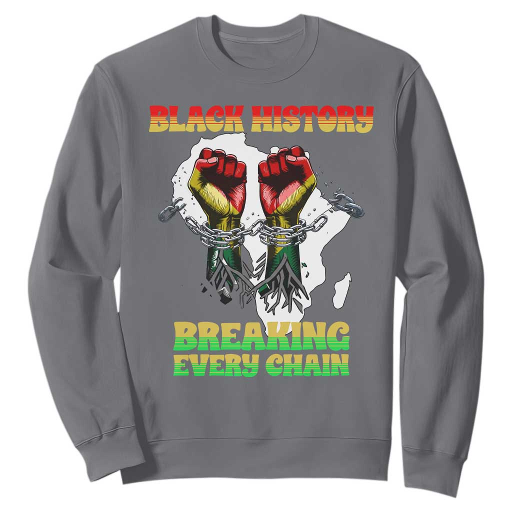 African American Civil Rights Gift Sweatshirt Breaking Every Chain - African Pride
