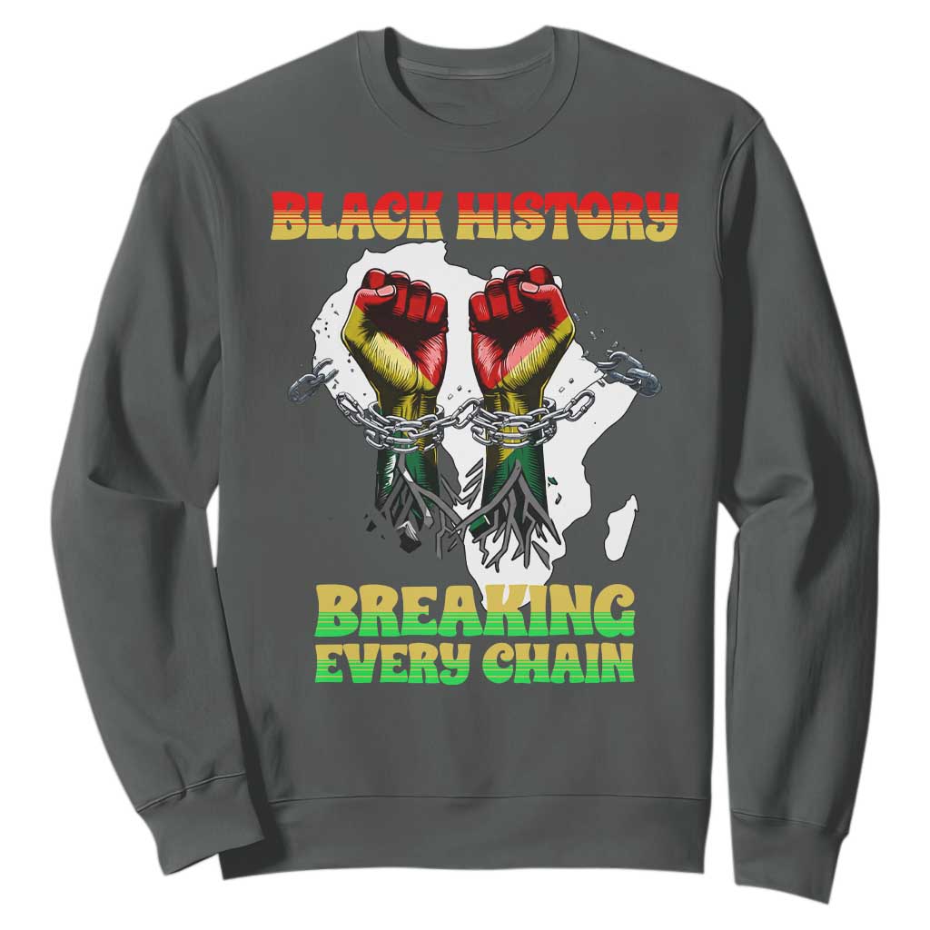 African American Civil Rights Gift Sweatshirt Breaking Every Chain - African Pride
