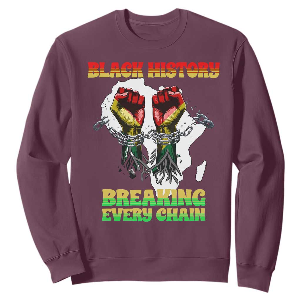 African American Civil Rights Gift Sweatshirt Breaking Every Chain - African Pride