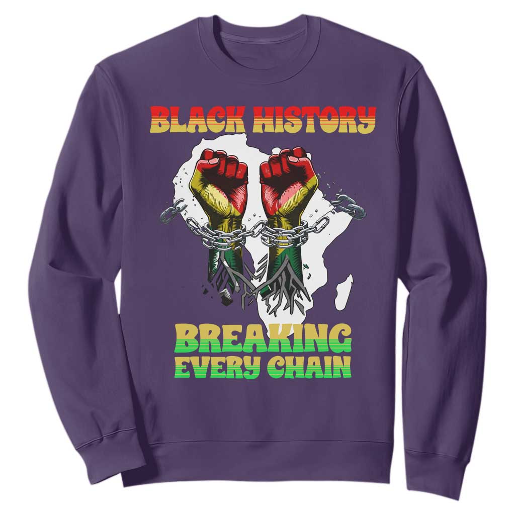 African American Civil Rights Gift Sweatshirt Breaking Every Chain - African Pride