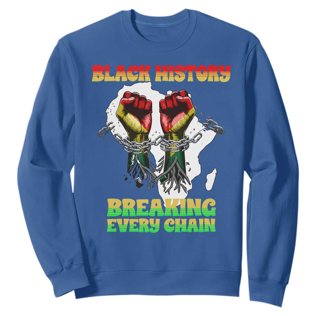 African American Civil Rights Gift Sweatshirt Breaking Every Chain - African Pride