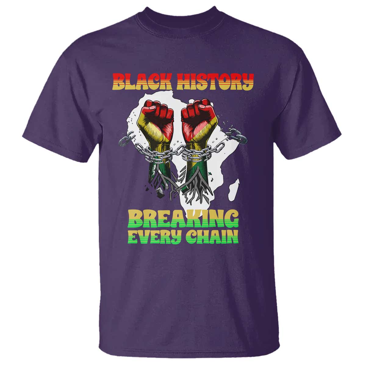 African American Civil Rights Gift T Shirt Breaking Every Chain - African Pride