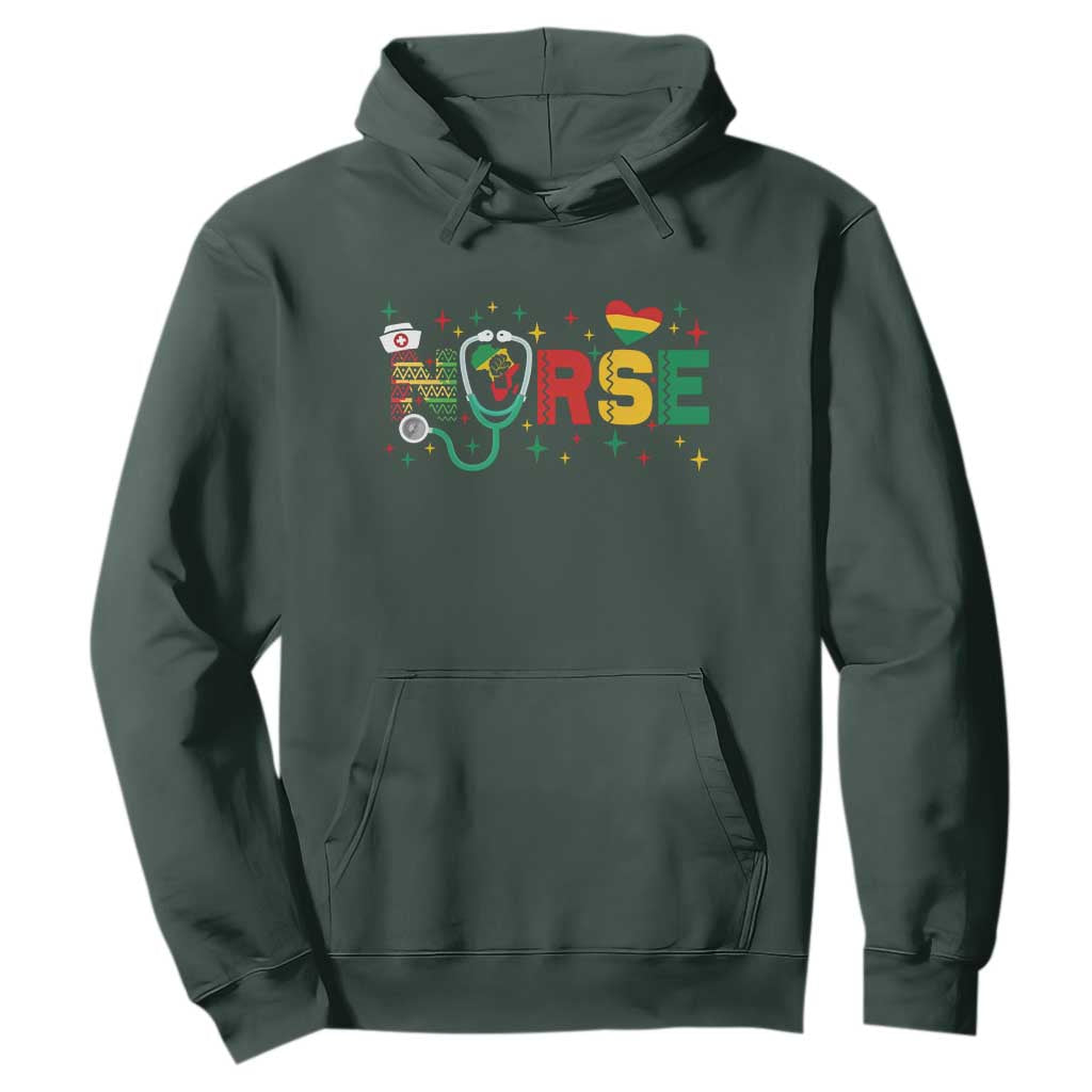 Proud Black Nurse Hoodie Black History Month Gift - African Pride