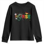 Proud Black Nurse Youth Sweatshirt Black History Month Gift - African Pride
