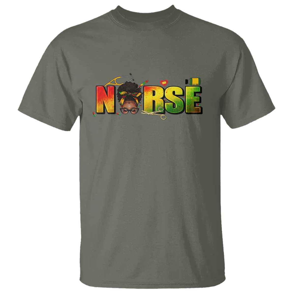 Proud Black Nurse T Shirt Black History Month Healthcare Gift - African Pride
