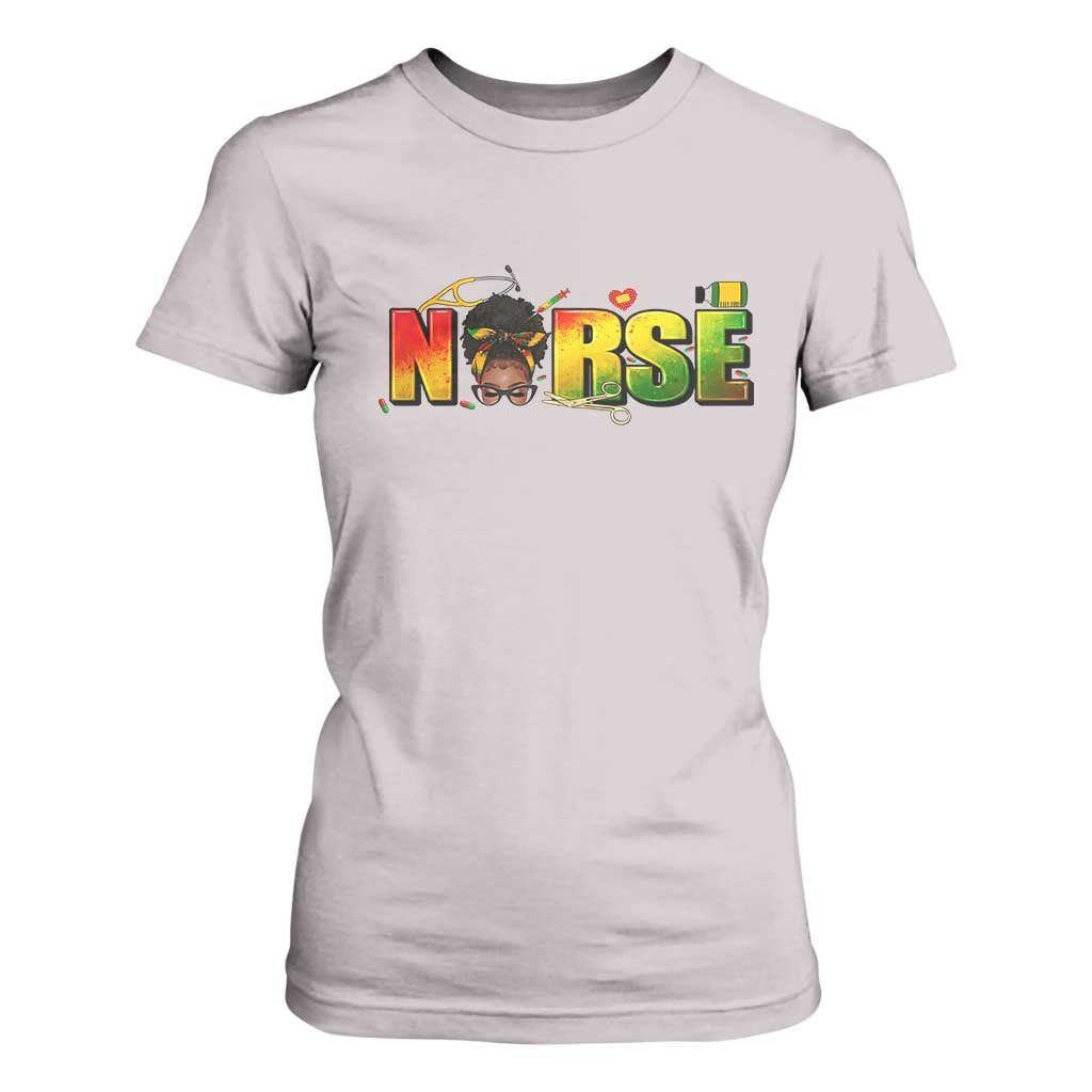 Proud Black Nurse T Shirt For Women Black History Month Healthcare Gift - African Pride