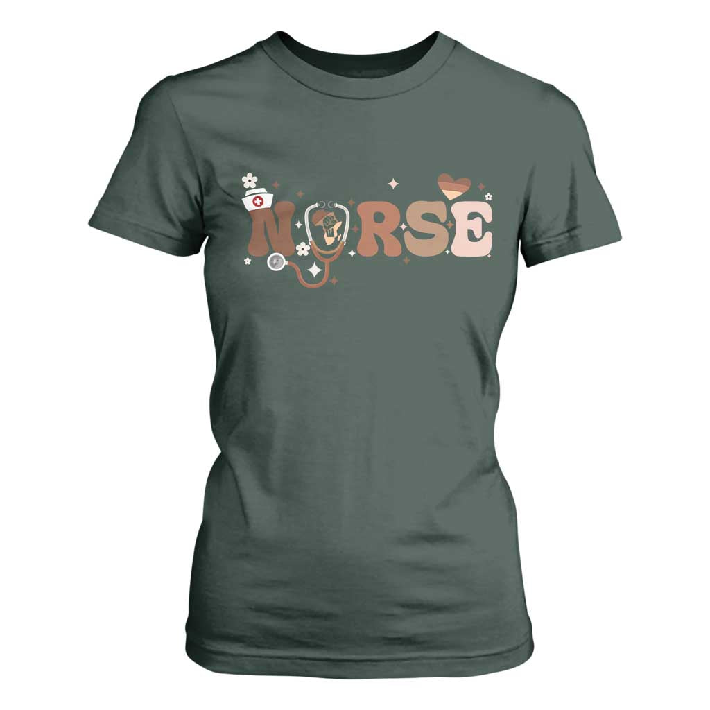 Strong Black Nurse T Shirt For Women African American Healthcare Hero Gift - African Pride