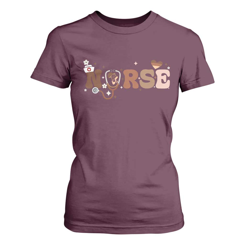 Strong Black Nurse T Shirt For Women African American Healthcare Hero Gift - African Pride