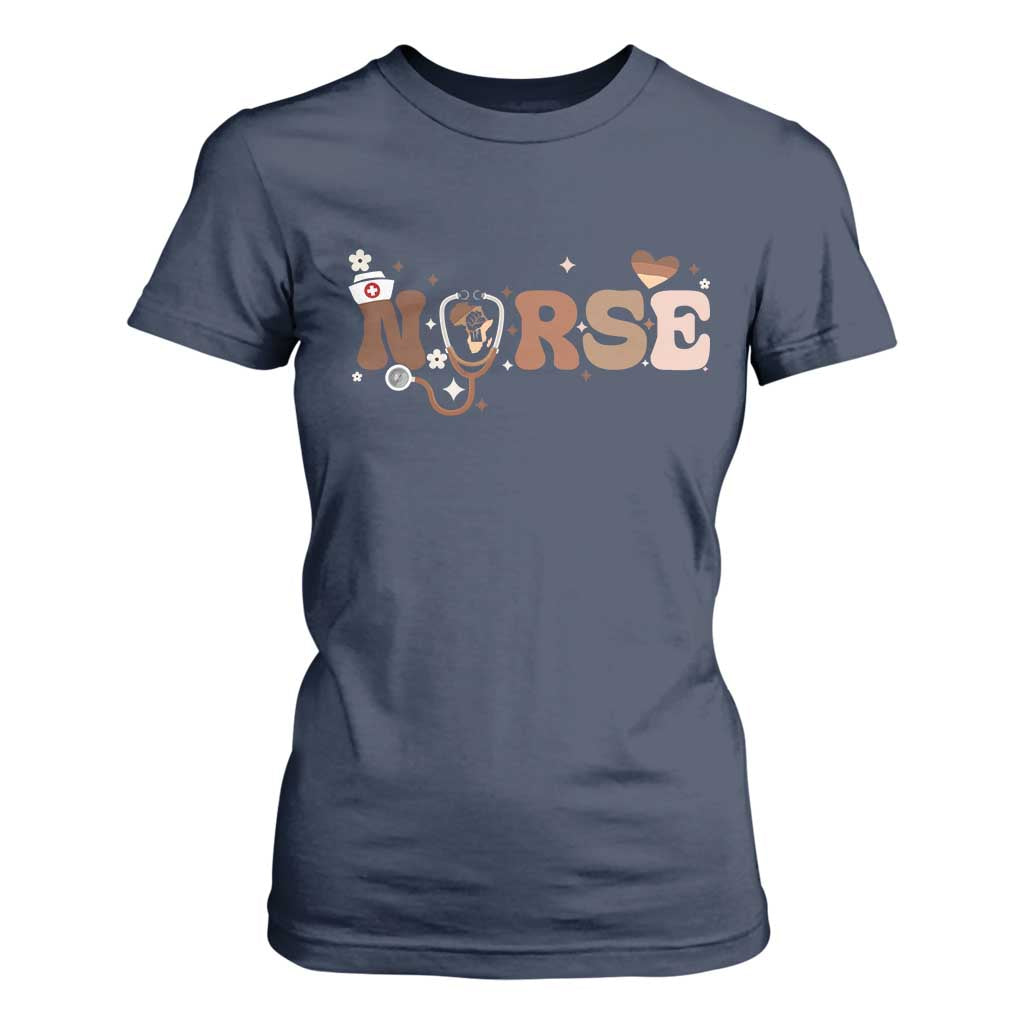 Strong Black Nurse T Shirt For Women African American Healthcare Hero Gift - African Pride